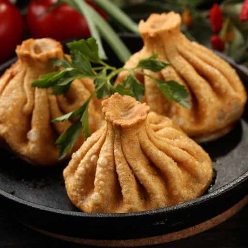 Хинкали обжаренные из мяса свинина/говядина 1 шт